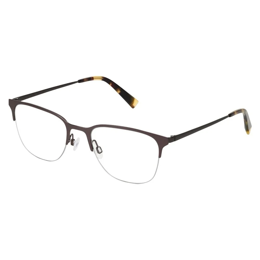 Warby Parker Matte Brown Semi-Rimless Browline Glasses Tortoise Shell Unisex